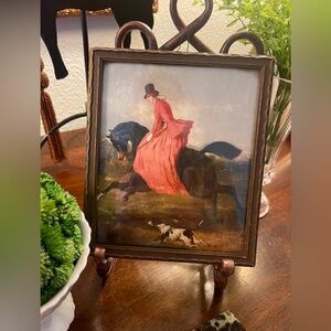 Sold Victorian Women on Horse in Vintage Frame